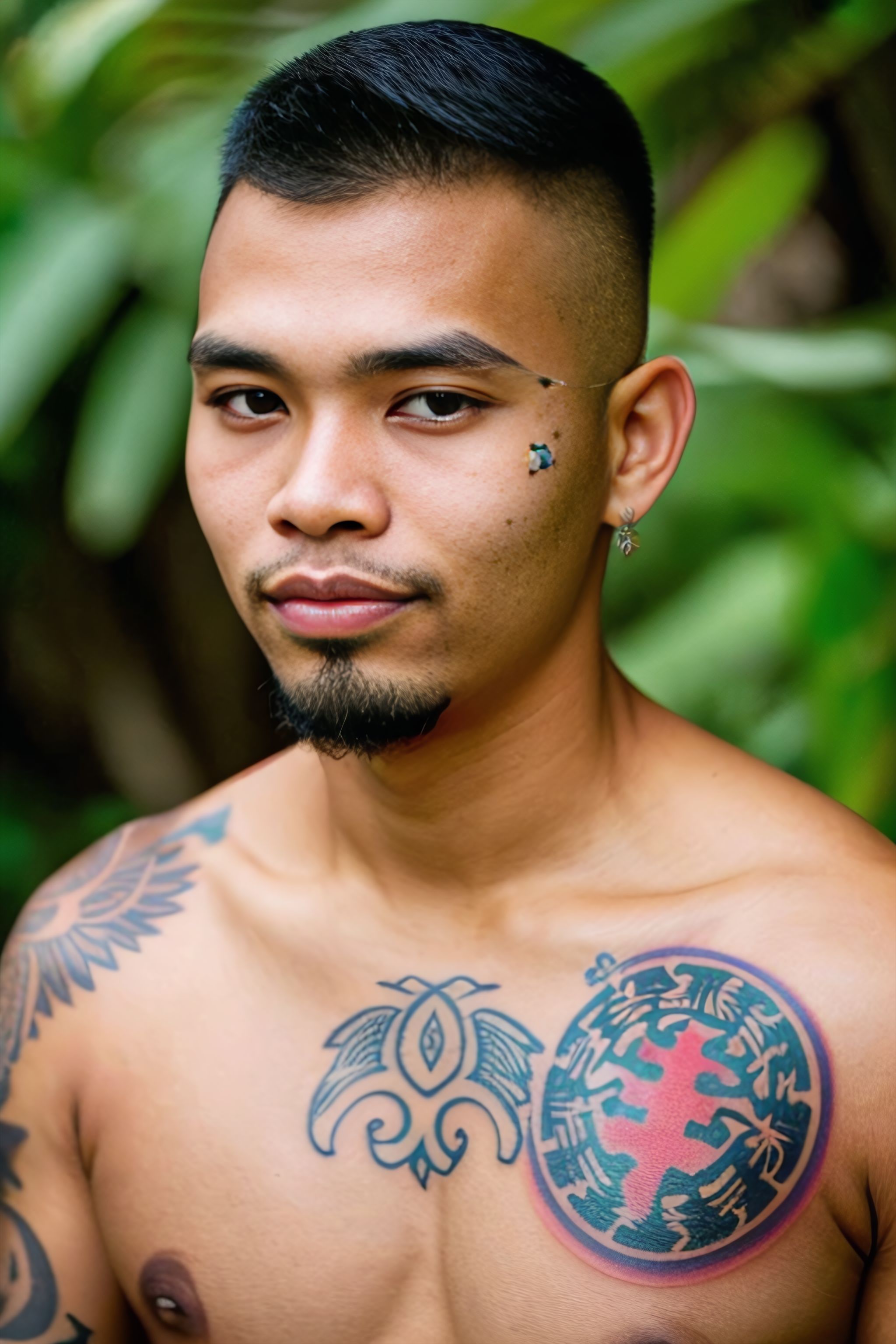 Portrait generated with Stable Diffusion.